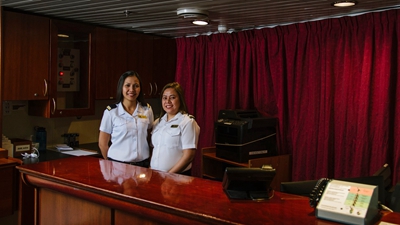 Reception aboard the Ocean Adventurer